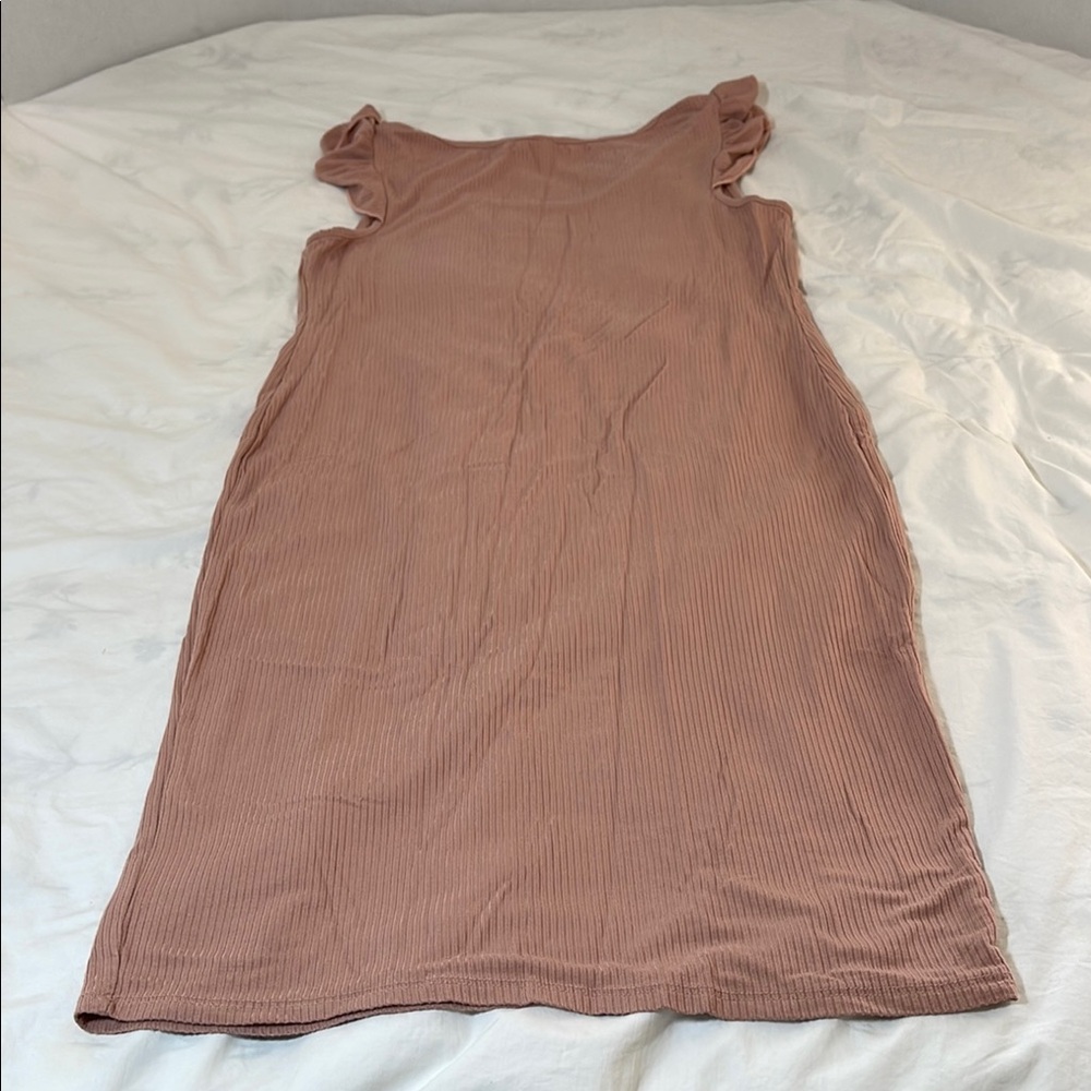 Hello MIZ Pink Ruffle Sleeve Dress - Picture 8 of 10